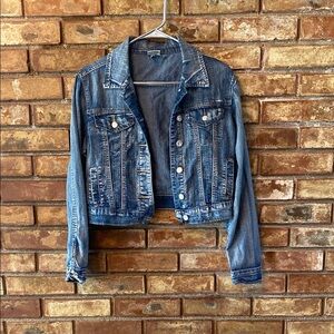 Para Blue Cropped Jean Jacket Timeless Design